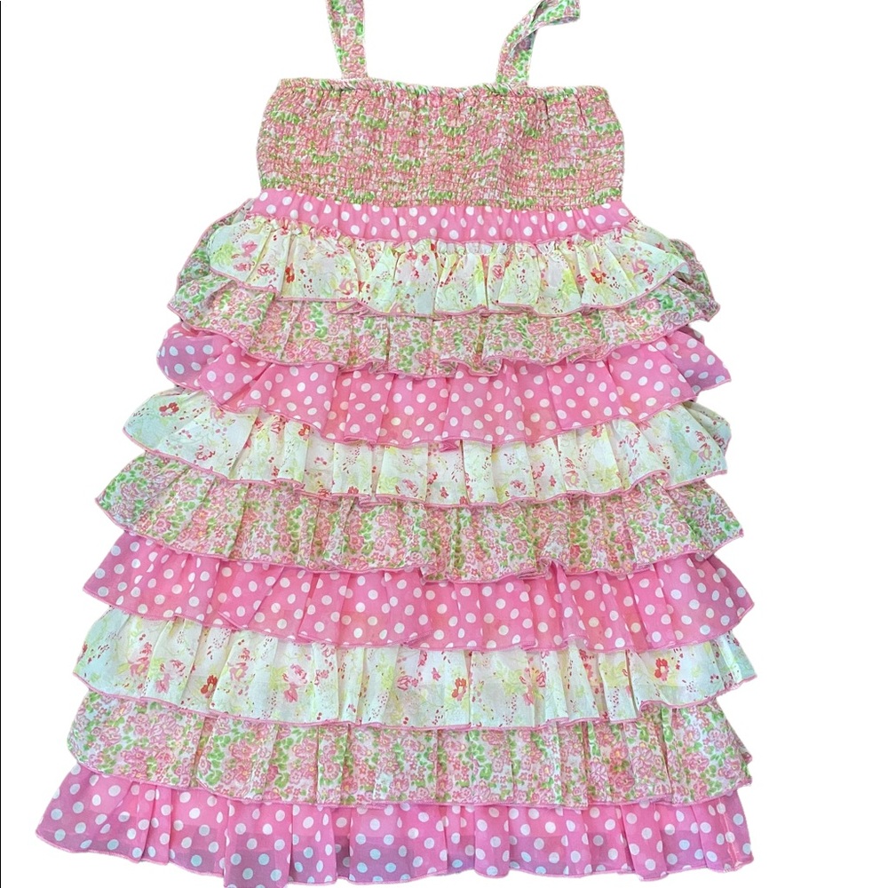JUSTICE Girls 10 PINK Flapper TIERED DRESS